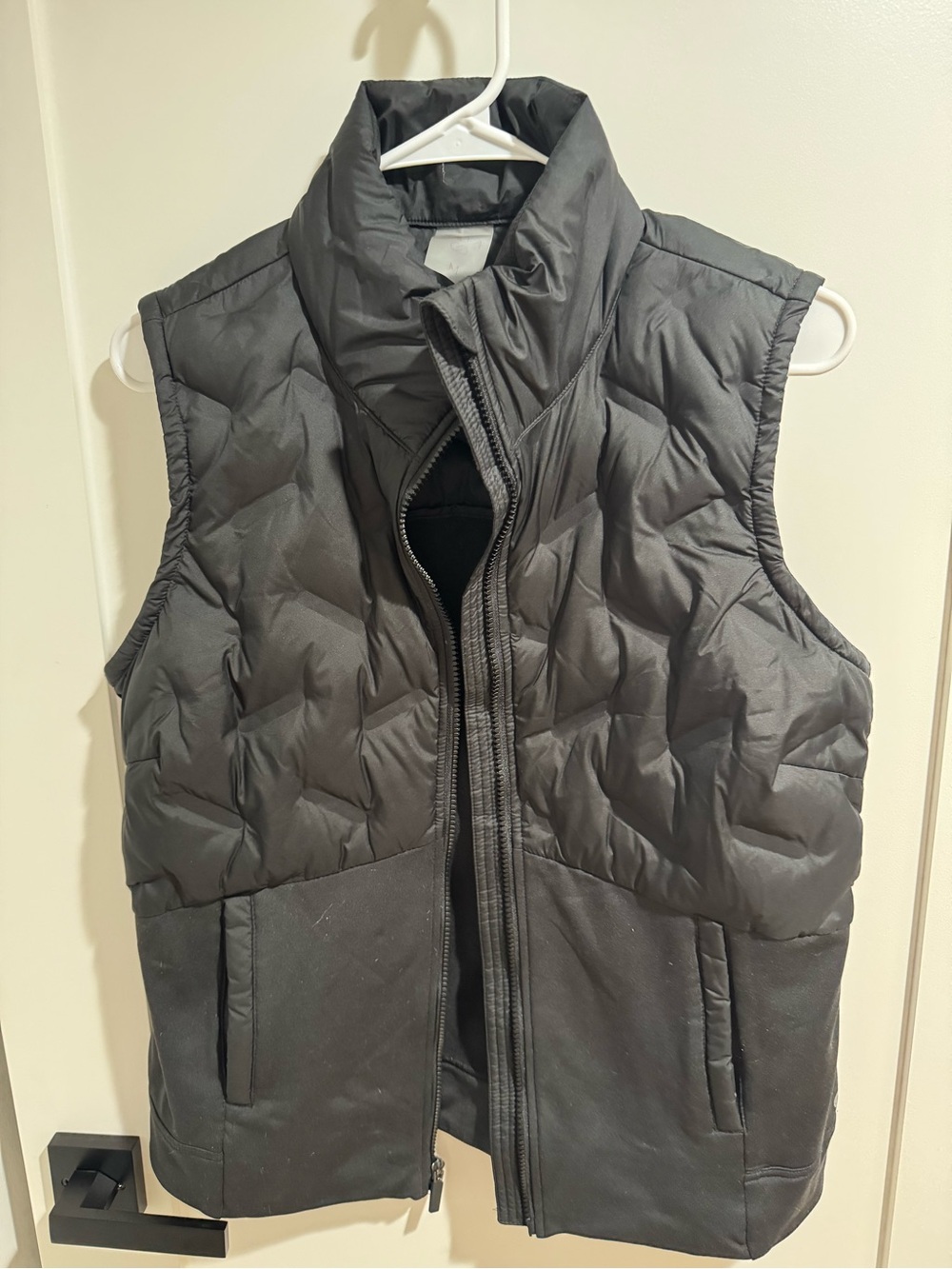 Classic Quilted Black Vest - Women